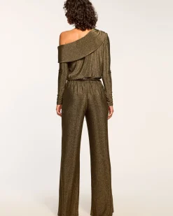 Manny Off-The-Shoulder Sparkle Jumpsuit