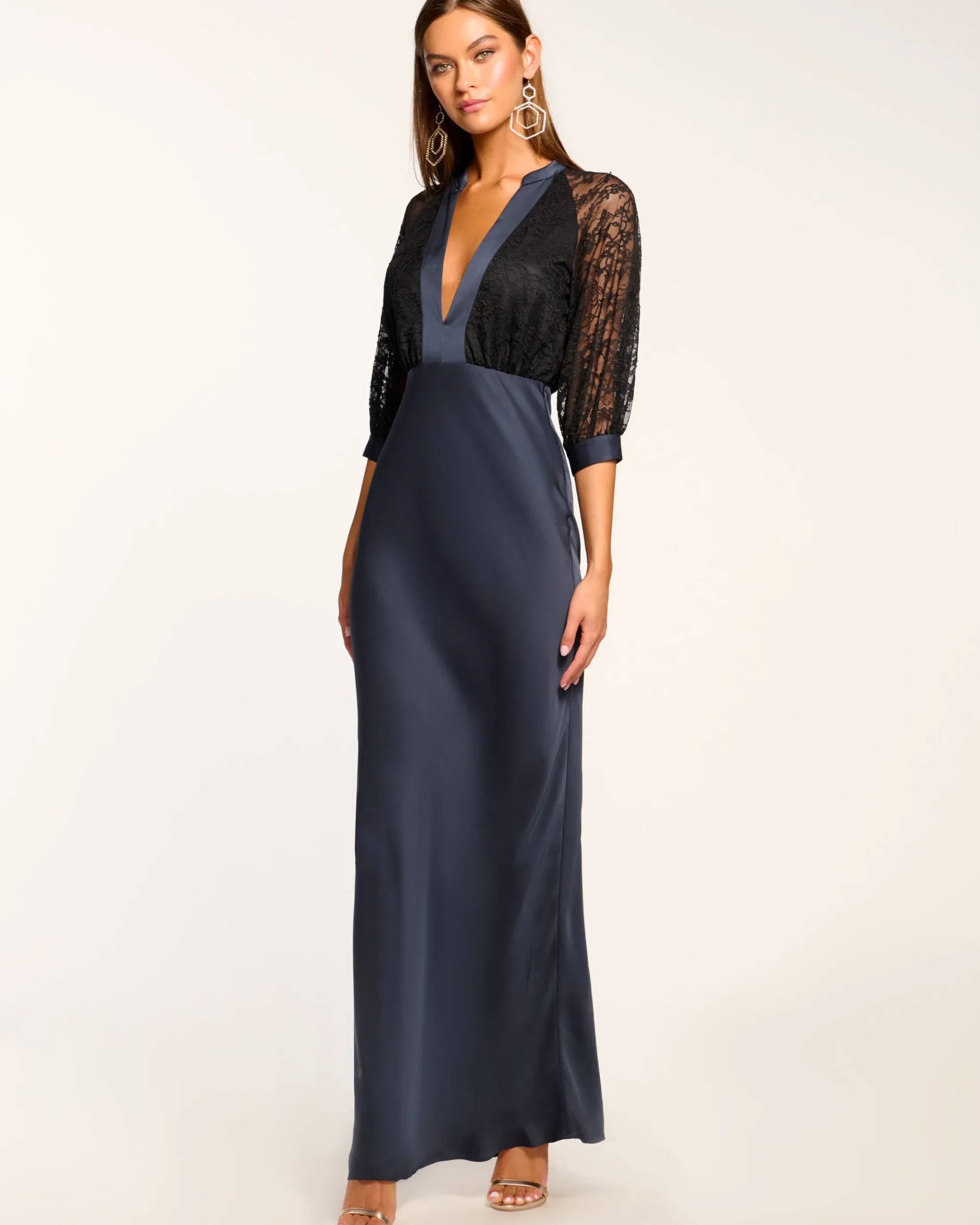Marceline Lace Short Sleeve Maxi Dress