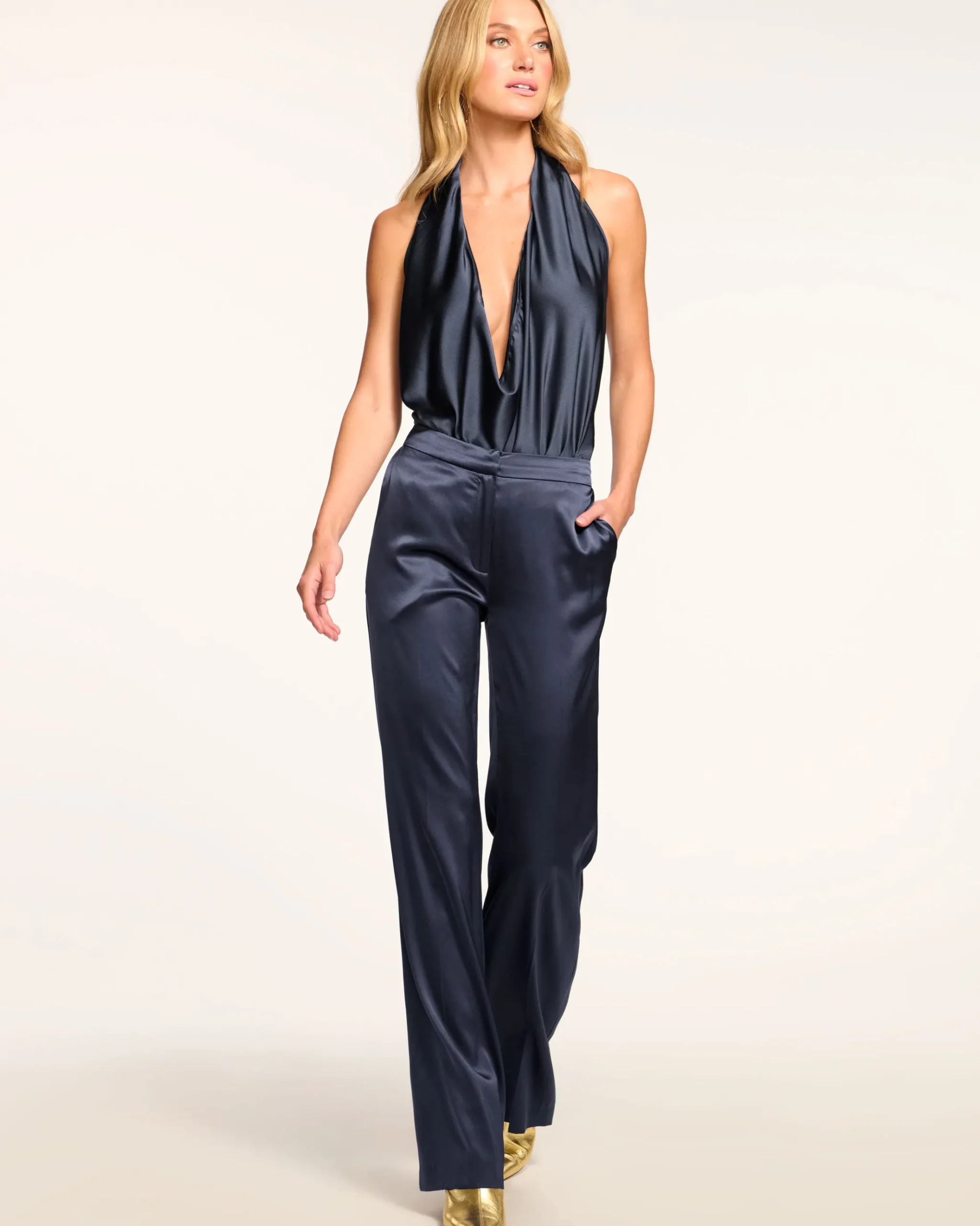 Marvia Stretch Silk Pant