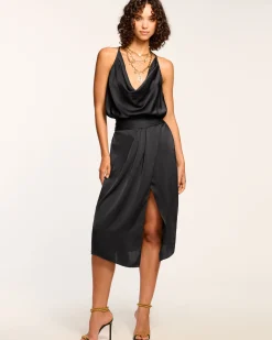 Monica Cowl Neck Midi Dress
