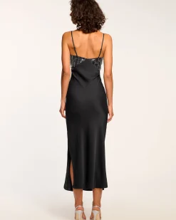 Nadiene Embellished Slip Midi Dress