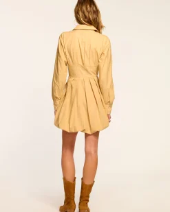 Naira Cotton Poplin Bubble Mini Dress