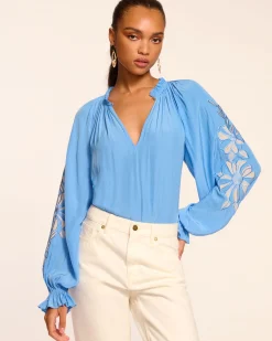 Nelida Embellished Long Sleeve Blouse