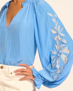 Nelida Embellished Long Sleeve Blouse