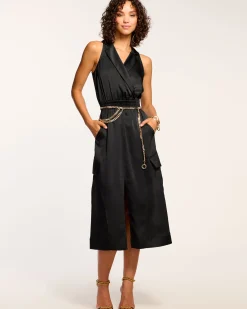 Nikia V-Neck Midi Dress