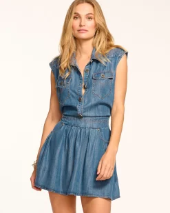 Paxton Chambray Mini Dress