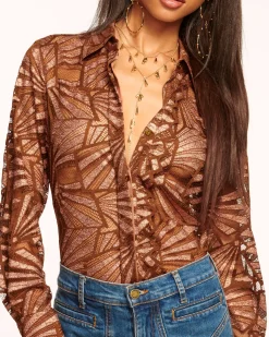 Priscilla Lace Button Down Top