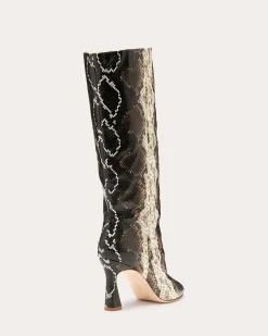 Queen Heeled Snake Boots