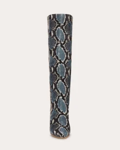 Queen Heeled Snake Boots