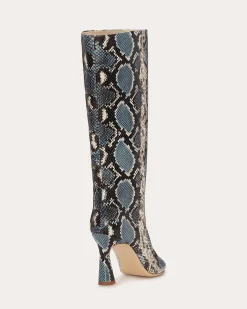 Queen Heeled Snake Boots