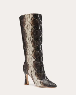 Queen Heeled Snake Boots
