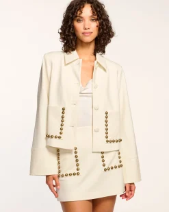 Shoshana Studded Ponte Jacket