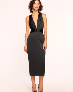 Talon Plunging Midi Dress