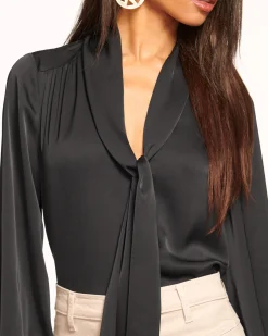Tammy Tie-Front V-Neck Blouse