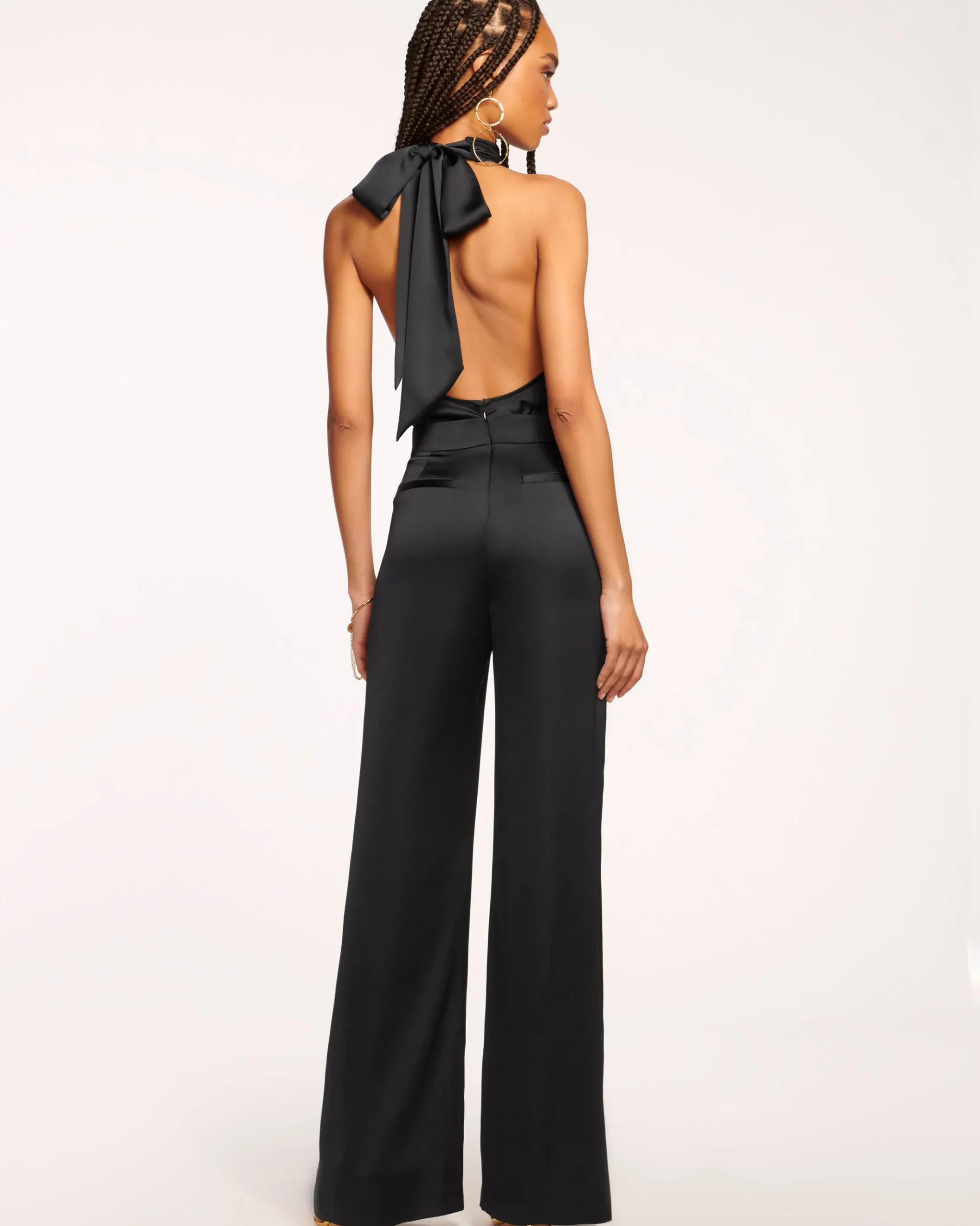 Tatiana Wide Leg Halter Jumpsuit