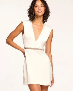 Teigan Embellished V-Neck Mini Dress