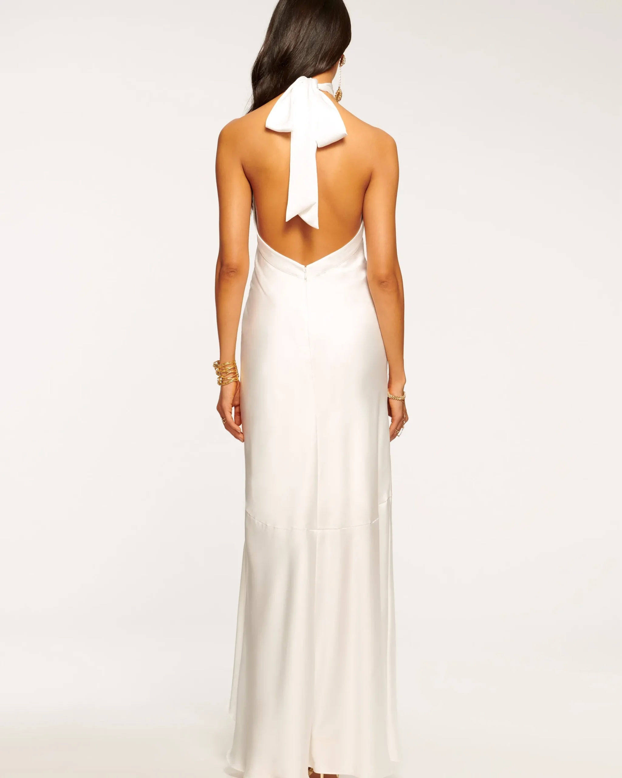 Tera Ruffled Halter Gown