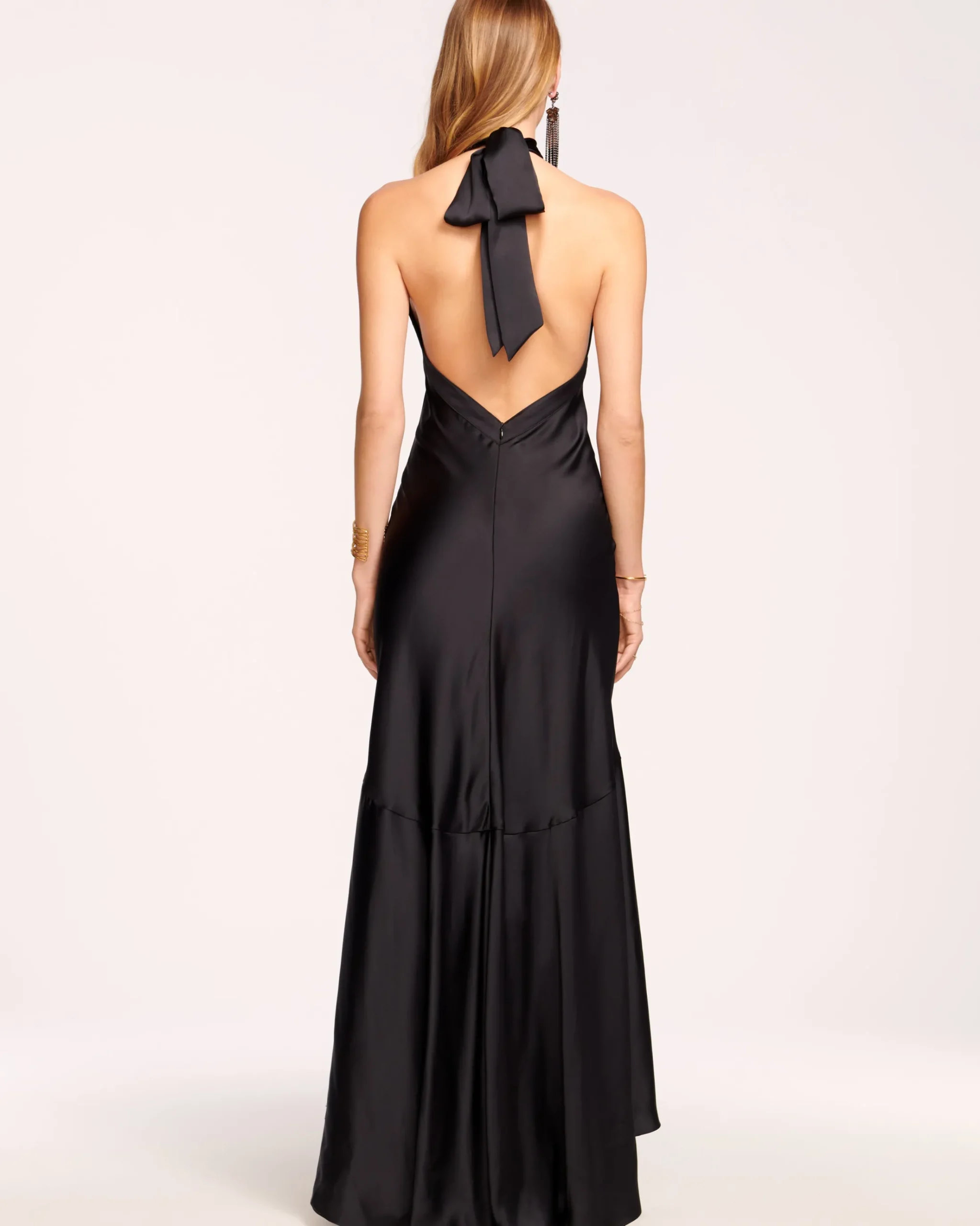 Tera Ruffled Halter Gown
