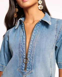 Tunechi Denim Shirt Dress