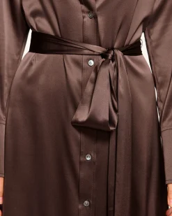 Victoria Silk Button Down Midi Dress