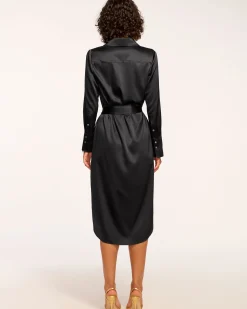 Victoria Silk Button Down Midi Dress
