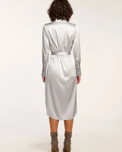 Victoria Silk Button Down Midi Dress